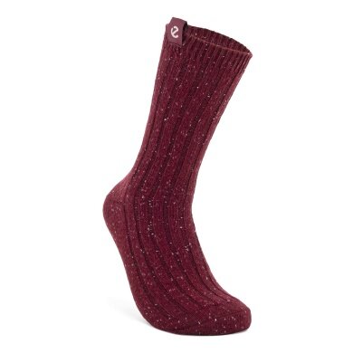 ECCO Daily Sock Hygge Ribbed Mid Cut - burgundy - 1 pair