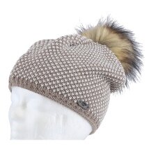 Polar Bear Hat (Pom Pom) Sanja Lux Brown/White Women