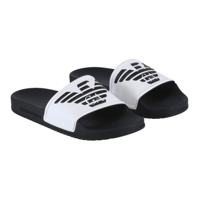 Emporio Armani Sliders Black/White for Men