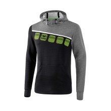 Erima Hoodie 5C black/gray Men