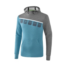 Erima Hoodie 5C light blue/grey Children