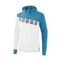 Erima Hoodie Hoodie 5C white/light blue Kids