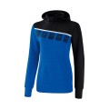 Erima Hoodie 5C Royal Blue/Black Women