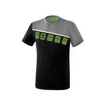 Erima Sport T-shirt 5C (100% Polyester) black/grey Men