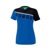 Erima Sport-Shirt 5C (100% Polyester) royal blue/black Women