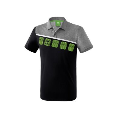 Erima Sport Polo 5C (100% Polyester) black/grey/white Men