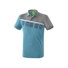 Erima Sport Polo 5C (100% Polyester) light blue/grey Men