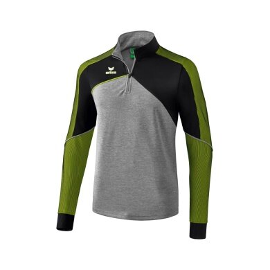 Erima Long-sleeved Shirt 1/2 Zip Premium One 2.0 2018 grey/black/green Boys