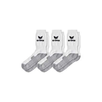 Erima Sportsocke Crew Logo white/grey 3-pack