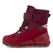 Ecco Winter Boots BIOM K2 Mid-Cut Boot (waterproof, Ecco leather, textile) chili red Kids