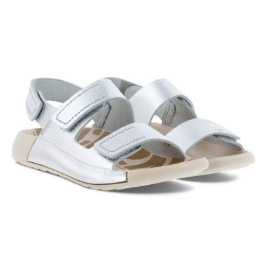 Ecco Sandal Cozmo (Premium Leather) silver Girls