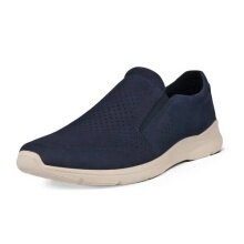 ECCO Sneaker Irving Slip On (Full-grain leather and Yak nubuck leather) navy blue men's