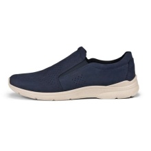 ECCO Sneaker Irving Slip On (Full-grain leather and Yak nubuck leather) navy blue men's