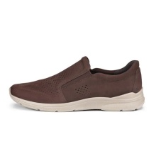 ECCO Sneaker Irving Slip On (Full-grain leather and Yak nubuck leather) brown men's