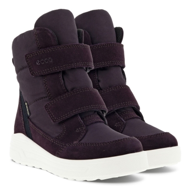 Ecco Winter Boots Urban Snowboarder Mid-Cut GTX (waterproof, suede, textile) plum Kids