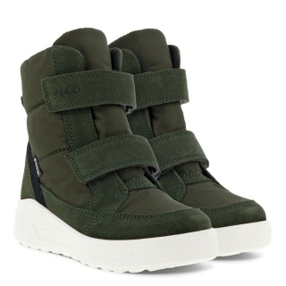 Ecco Winter Boots Urban Snowboarder Mid-Cut GTX (waterproof, suede, textile) khaki green Kids