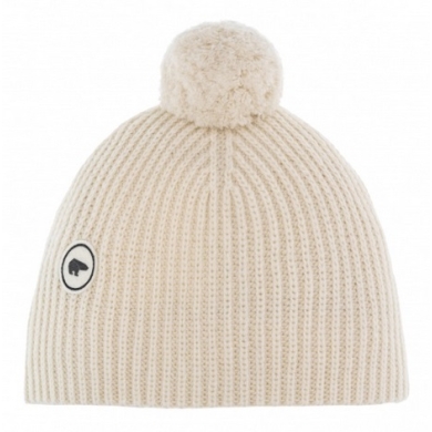 Polar Bear Hat (Pom Pom) Mirna - Cashmere - Beige Women