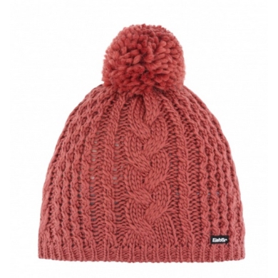 Polar Bear Knit Hat (Pom Pom) Afra - red