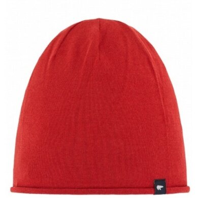 Polar Bear Beanie Merino Wool Oversize Pulse Red Men