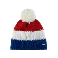 Polar Bear Winter Hat Star with Pom Pom blue/red/white - 1 piece