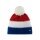 Polar Bear Winter Hat Star with Pom Pom blue/red/white - 1 piece