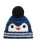 Polar Bear Winter Hat (Pom Pom) Rico - with Penguin Motif - Blue/White - Children