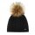 Polar Bear Knitted Hat (Pom Pom) Afra Lux - black