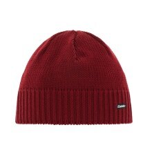 Polar Bear Winter Hat (Beanie) Trop Knitted Pattern Merino Wool Burgundy Men