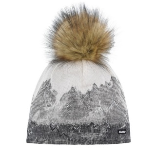 Eisbär Winter Hat (Pom Pom) Draw Lux Crystal Black/White Ladies