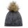 Eisbär Winter Hat (Pom Pom) Draw Lux Crystal Black/Anthracite Grey Ladies