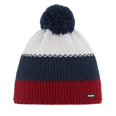 Polar Bear Winter Hat Star with Pom Pom (Pompom) red/dark blue/white - 1 piece