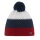 Polar Bear Winter Hat Star with Pom Pom (Pompom) red/dark blue/white - 1 piece