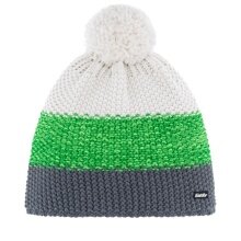 Polar Bear Winter Hat Star with Pom Pom grey/green/white - 1 piece