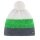 Polar Bear Winter Hat Star with Pom Pom grey/green/white - 1 piece