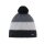 Polar Bear Winter Hat Star with Pom Pom grey/black - 1 piece