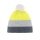 Polar Bear Winter Hat Star with Pom Pom grey/yellow - 1 piece