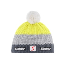 Polar Bear Winter Hat Star SP with Pom Pom grey/yellow Kids