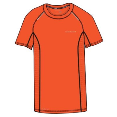 Endurance Sport T-shirt Lasse - breathable, reflective elements - fire red Men