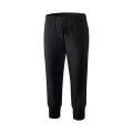 Erima Training Pants 3/4 Pant (100% Polyester, side zip pockets) black Women