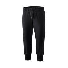 Erima Training Pants 3/4 Pant (100% Polyester, side zip pockets) black Women