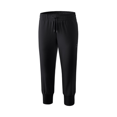 Erima Training Pants 3/4 Pant (100% Polyester, side zip pockets) black Women