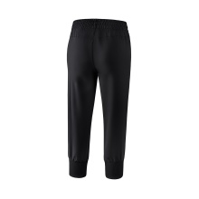 Erima Training Pants 3/4 Pant (100% Polyester, side zip pockets) black Women