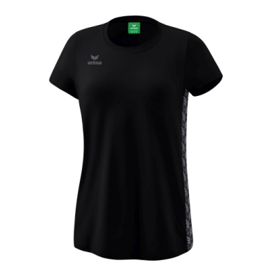 Erima Leisure Shirt Essential Team - soft cotton blend, classic cut - black/grey Women