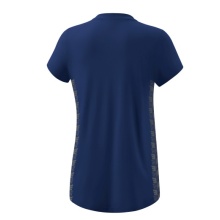 Erima Leisure Shirt Essential Team - soft cotton blend, classic cut - navy blue/grey Women