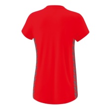 Erima Leisure Shirt Essential Team - soft cotton blend, classic cut - red/grey Women