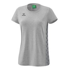 Erima Leisure Shirt Essential Team - soft cotton blend, classic cut - light grey/grey Women