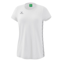 Erima Leisure Shirt Essential Team - soft cotton blend, classic cut - white/grey Women