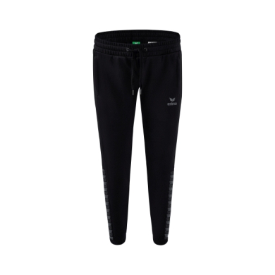 Erima Jogging Pants Essential Team Sweatpants (soft cotton blend, zip pockets) black/grey Women