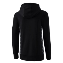 Erima Hoodie Essential Team (soft cotton, ribbed cuffs) black/grey Women