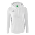 Erima Hoodie Essential Team (soft cotton, ribbed cuffs) white/grey Women